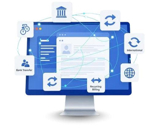 Full-service merchant account with secure payment processing and fraud protection